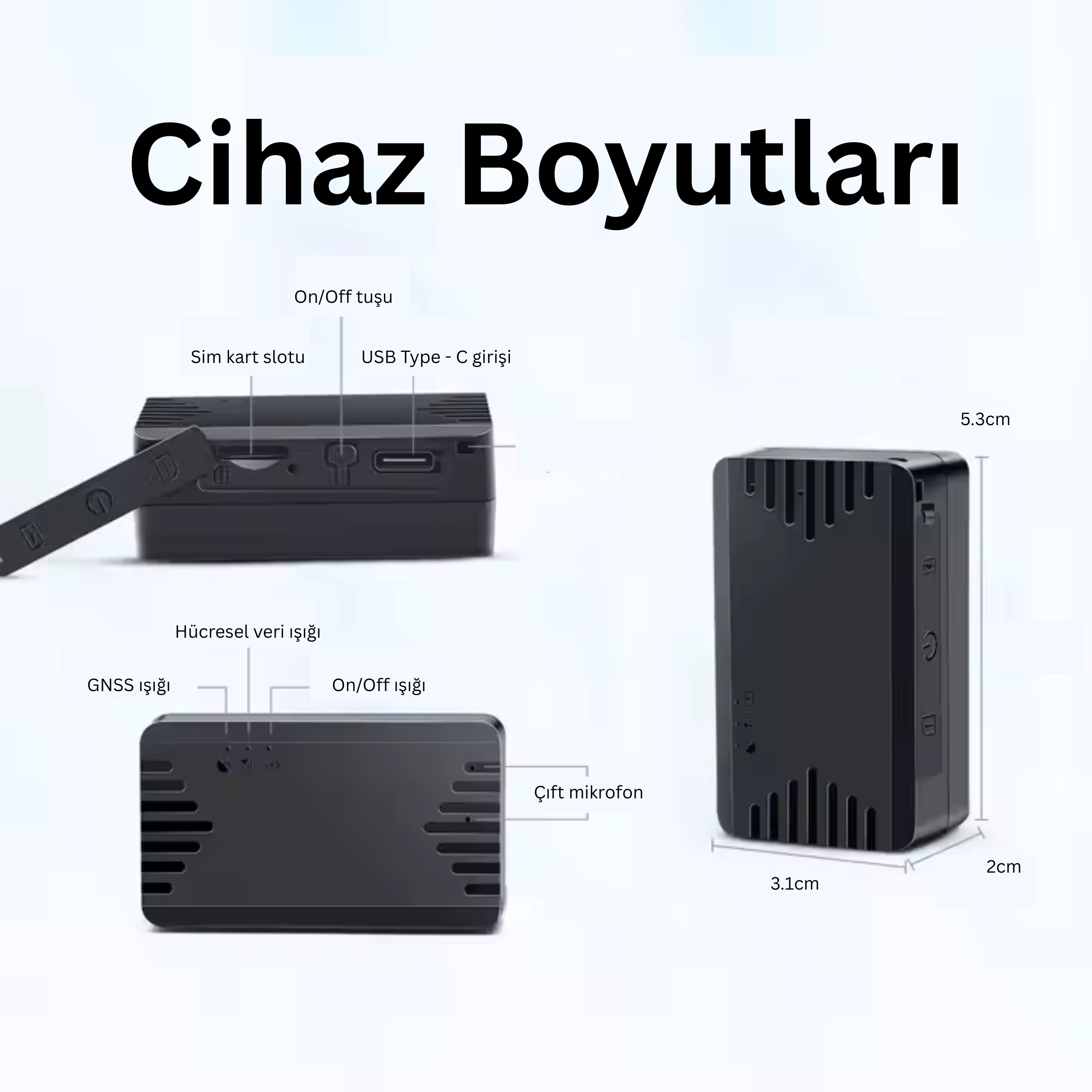 ML100G Mini 4G Kişisel GPS Takip Cihazı – Çocuk, Yaşlı ve Evcil Hayvan Takibi
