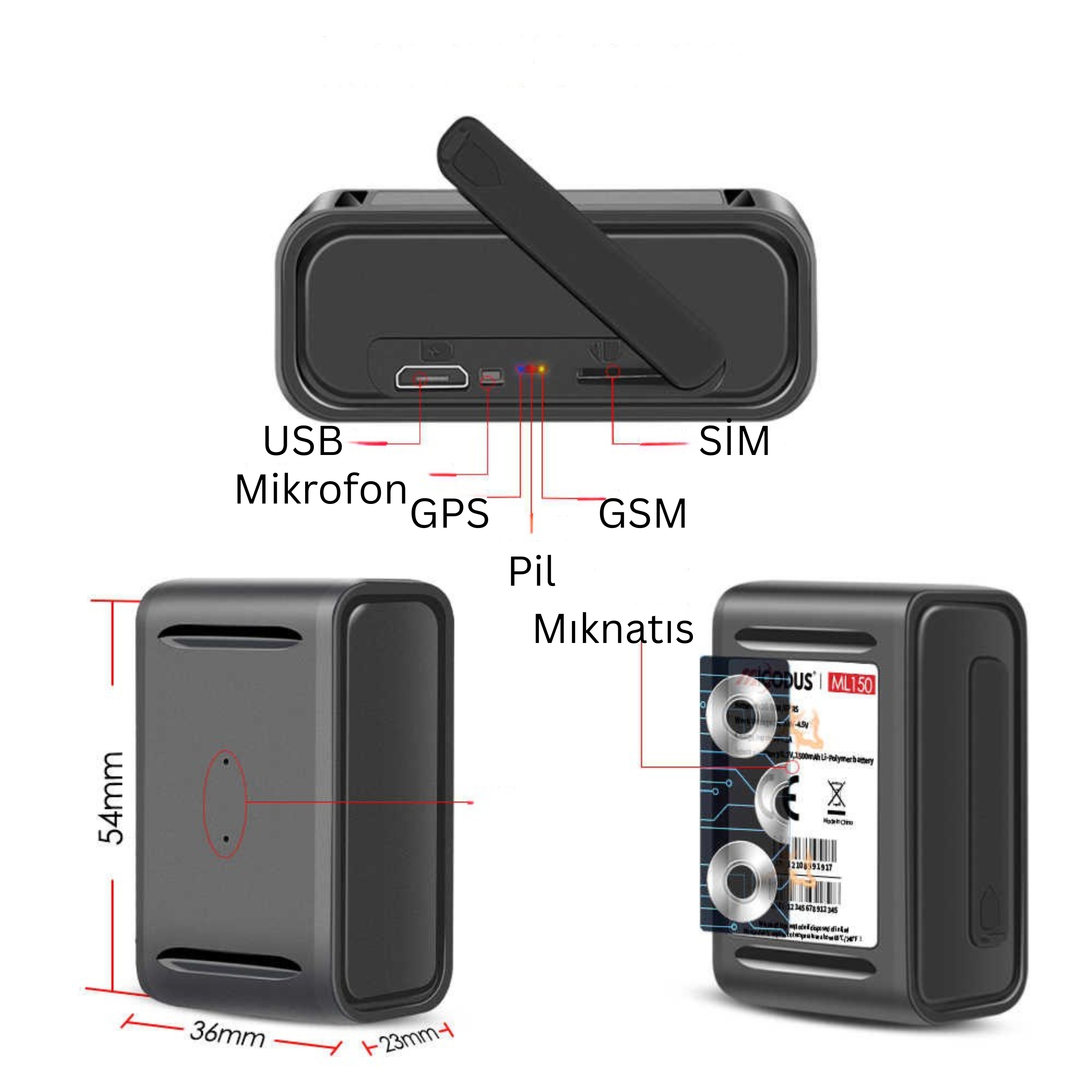 ML150 4G Kişisel GPS Takip Cihazı
